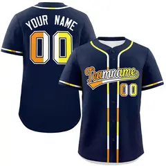 Navy Maverique Pride Month Authentic Classic Baseball Jersey 1
