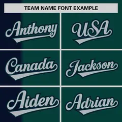 Navy Midnight Green Gradient Stripe Two-Button Softball Jersey 3