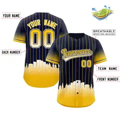 Navy Milwaukee City Silhouette Authentic Baseball Jersey 2