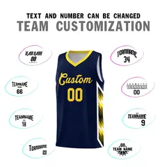 Navy Mosaic Gradient Fashion Basketball Jersey Uniform 4