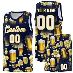 Navy National Beer Day Beer Bubble Basketball Jersey