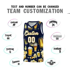 Navy National Beer Day Beer Bubble Basketball Jersey 4