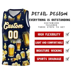 Navy National Beer Day Beer Bubble Basketball Jersey 5