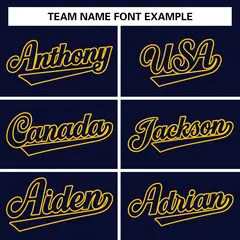 Navy Navy-Gold Classic Full-Snap Varsity Letterman Jacket 3