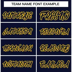 Navy Navy-Gold Classic Full-Snap Varsity Letterman Jacket 3