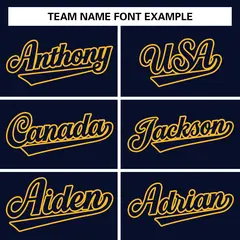 Navy Navy-Gold Classic Full-Snap Varsity Letterman Jacket 5