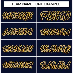 Navy Navy-Gold Classic Full-Snap Varsity Letterman Jacket 5