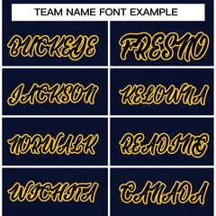 Navy Navy-Gold Raglan Sleeves Varsity Full-Snap Letterman Jacket 5