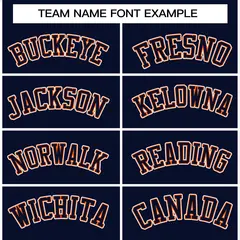 Navy Navy-Orange Raglan Varsity Full-Snap Letterman Jacket 3