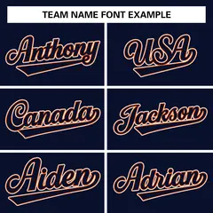 Navy Navy-Orange Raglan Varsity Full-Snap Letterman Jacket 5