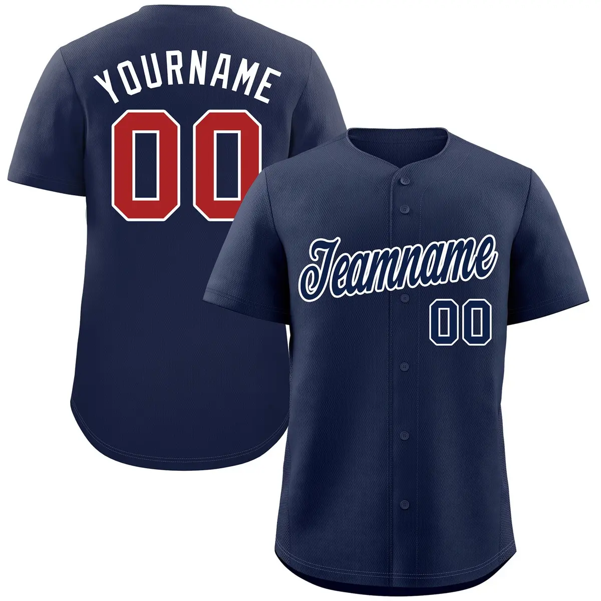 Navy Navy-White Classic Authentic Baseball Jersey