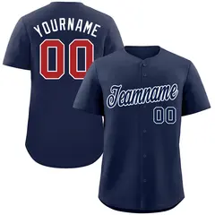 Navy Navy-White Classic Authentic Baseball Jersey 1