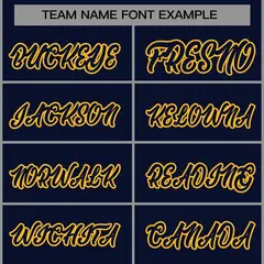Navy Navy-Yellow Raglan Sleeves Varsity Full-Snap Letterman Jacket 5