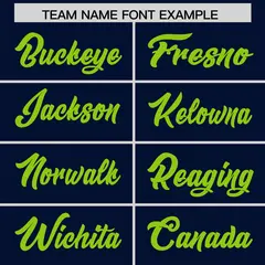 Navy Neon Green and Gold Gradient Sides Football Jersey 3