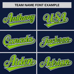 Navy Neon Green Classic Authentic Sleeveless Baseball Jersey 3