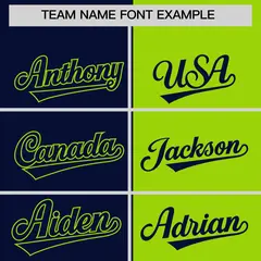 Navy Neon Green Coconut Tree Split Baseball Jersey 3