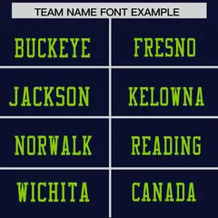 Navy Neon Green Color Block Authentic Football Jersey 3