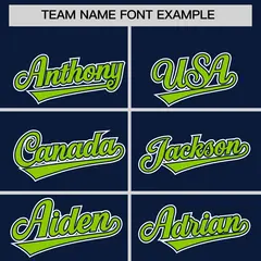 Navy Neon Green Contrast Raglan Sleeves Baseball Jersey 3