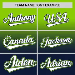 Navy Neon Green Gradient Authentic Baseball Jersey 3