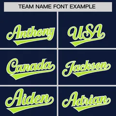 Navy Neon Green Gradient Varsity Full-Snap Letterman Jacket Hoodie 5