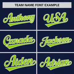 Navy Neon Green Horizontal Stripe Pullover Baseball Jersey 3
