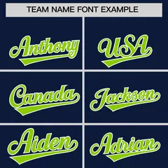 Navy Neon Green L Pattern Raglan Letterman Baseball Jacket 3