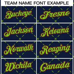 Navy Neon Green Navy-Red Rhombus Authentic Baseball Jersey 3