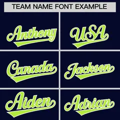 Navy Neon Green Raglan Full-Snap Varsity Faux Leather Letterman Jacket 3