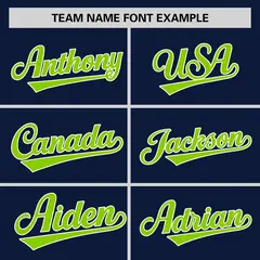 Navy Neon Green Raglan Sleeve Authentic Baseball Jersey 3