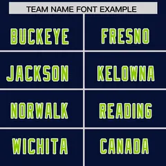 Navy Neon Green Raglan Sleeves Football Jersey 3