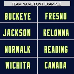 Navy Neon Green Raglan Sleeves Football Jersey 3
