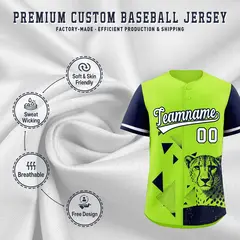 Navy Neon Green Raptor Series Raglan Baseball Jersey 3