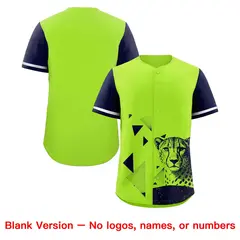 Navy Neon Green Raptor Series Raglan Baseball Jersey 8