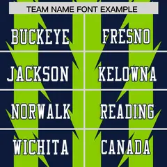 Navy Neon Green Razr Stripe Graffiti Flag Football Jersey 3