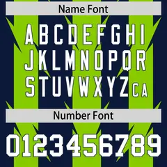 Navy Neon Green Razr Stripe Graffiti Flag Football Jersey 4