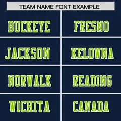 Navy Neon Green Shoulder Cut Two-Tone Flag Football Jersey 3