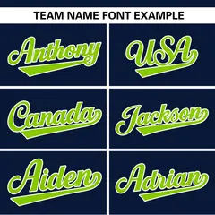Navy Neon Green Side Spot Raglan Pullover Baseball Jersey 3