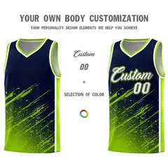 Navy Neon Green Splash Basketball Uniforms for Training 3