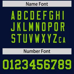 Navy Neon Green Square Neckline Football Jersey 4