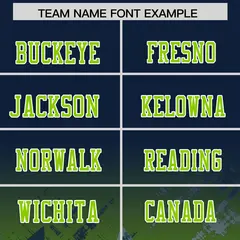 Navy Neon Green Star Gradient Flag Football Jersey 3