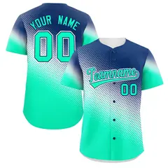 Navy Neon Green Tiny Spot Gradient Authentic Baseball Jersey