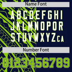 Navy Neon Green Tribal Split Baseball Jersey 4
