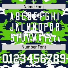 Navy Neon Green-White Camo Authentic Baseball Jersey 4