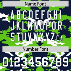 Navy Neon Green-White Camo Authentic Football Jersey 4