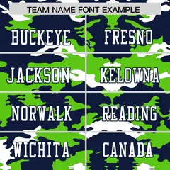 Navy Neon Green-White Camo Authentic Football Jersey 3