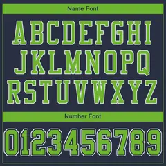 Navy Neon Green-White Classic Mesh Authentic Football Jersey 3