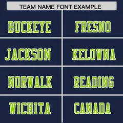 Navy Neon Green-White Color Block Raglan Sleeves Football Jersey 3