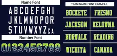 Navy Neon Green-White Gradient Outdoor Football Jersey 3