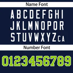 Navy Neon Green-White Side Two-Tone Baseball Jersey 4