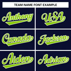 Navy Neon Green-White Varsity Full-Snap Letterman Jacket 3